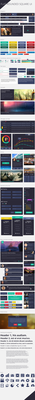 Flat Rounded Square UI Kit Responsive template