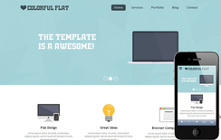 Flat Single Page Responsive web template