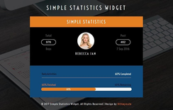 Simple Statistics Widget Responsive Widget Template