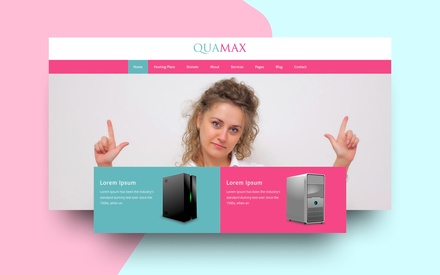 Quamax a Web Hosting Flat Bootstrap Responsive Web Template