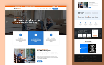 CleanFreshly Website Template