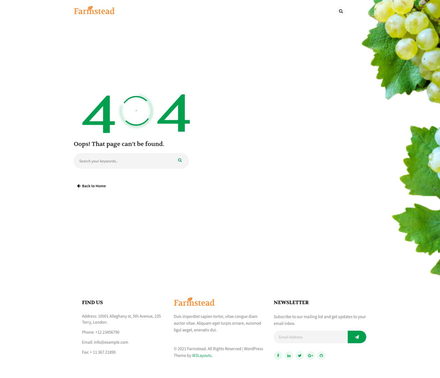 Farmstead Website Template