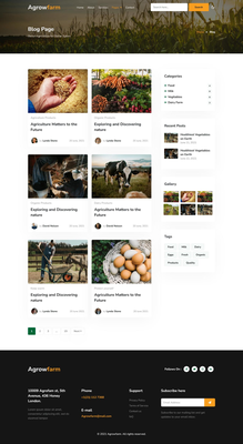 Agrowfarm an agriculture related website template