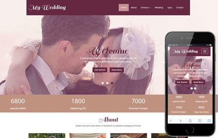 My Wedding a Wedding Planner Flat Bootstrap Responsive Web Template