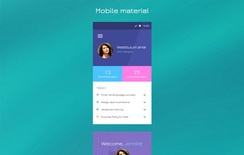 Mobile material Flat Responsive Widget Template