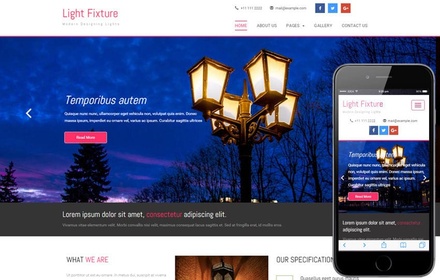 Light Fixture an Interior and Furniture Category Flat Bootstrap Responsive Web Template