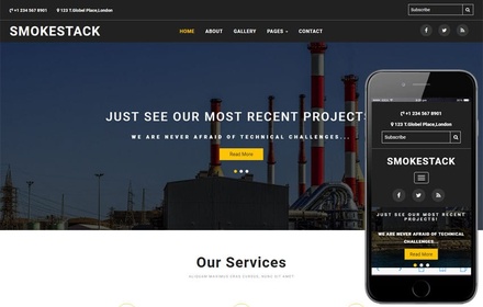 Smokestack an Industrial Category Bootstrap Responsive Web Template