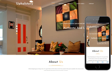 Upholstery Interior Category Bootstrap Responsive Web Template