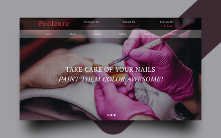 Pedicure Beauty Category Bootstrap Responsive Web Template