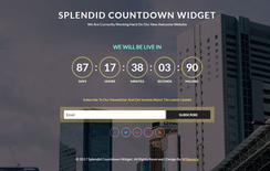 Splendid Countdown Widget Flat Responsive Widget Template