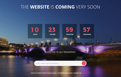 Clean Under Construction Flat Responsive Web Template