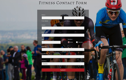 Fitness Contact Form Flat Responsive Widget Template