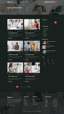 Dress Up a fashion category website template