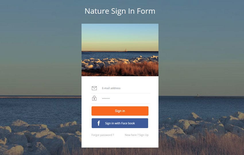 Nature Signin Form Flat Responsive Widget Template