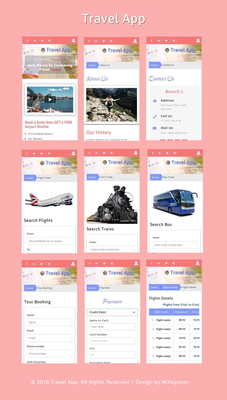 Travel App Flat Bootstrap Responsive Web Template