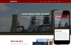 Mechanize an Industrial Flat Bootstrap Responsive  Web Template