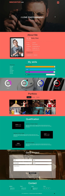 Innovative CV a Personal Category Bootstrap Responsive Web Template