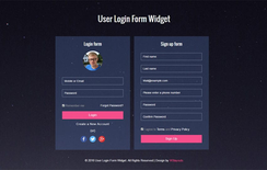 User Login Form Widget  Responsive Widget Template