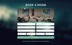 Book a Room Flat Responsive Widget Template