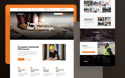 Construe an industrial website template