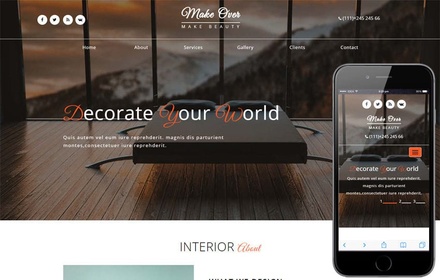 Make over Interior Category Bootstrap Responsive Web Template