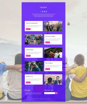 Crony – Community Category Bootstrap Responsive Web Template