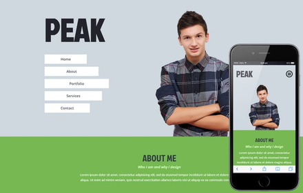 Peak a Personal Portfolio Flat Bootstrap Responsive Web Template