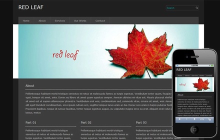 Redleaf Free Portfolio Mobile Website Template