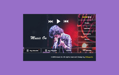 Music On Flat Responsive Widget Template