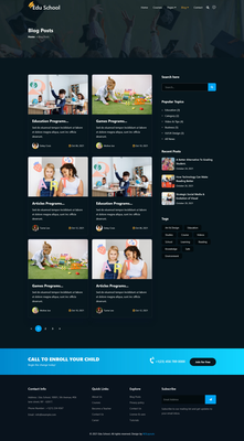 Edu School a Website Template for Education Schools