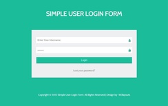 Simple User Login Form Responsive Widget Template