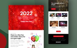 New Year Vibe a Email Newsletter Website Template 2022
