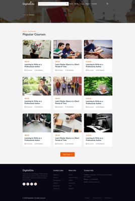 Digital Edu a Education Course Website Template