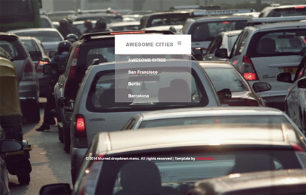 Blurred Dropdown Menu Template