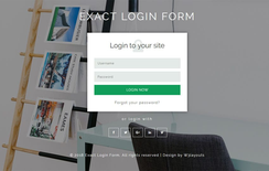 Exact Login Form Flat Responsive Widget Template