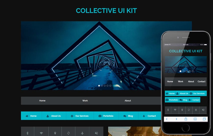 Collective UI Kit A Flat Responsive Website Template