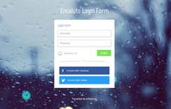 Ensaluto Login Form Flat Responsive Widget Template