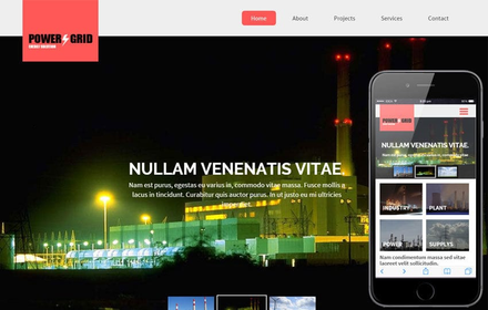 Power Grid a Industrial Category Flat Bootstrap Responsive Web Template