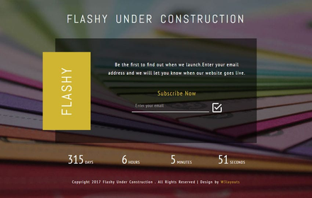 Flashy Under Construction Responsive Widget Template