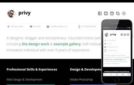 Privy a Personal Portfolio Flat Bootstrap Responsive Web Template