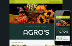 Agro- an agriculture Mobile Website Template