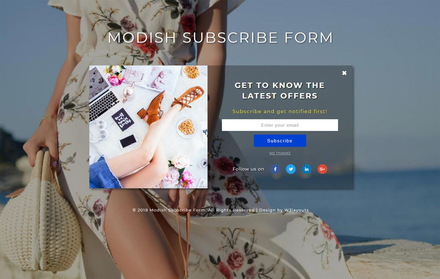 Modish Subscribe Form Flat Responsive Widget Template