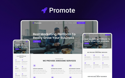 Promote – Business Category Bootstrap Responsive Website Template