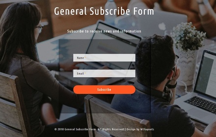 General Subscribe Form Flat Responsive Widget Template.