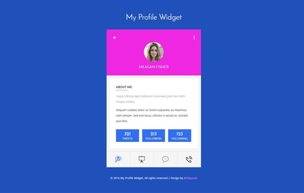 My Profile Widget Responsive Widget Template