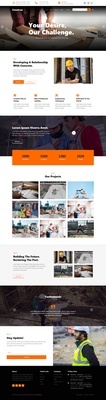 Construe an industrial website template