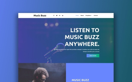 Music Buzz Music Category Bootstrap Responsive Web Template