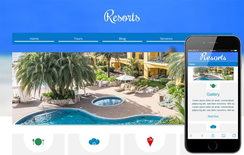 Resorts a Hotel Mobile Website Template