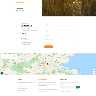 Farmstead Website Template