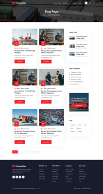 Transpolar a transportation related website template